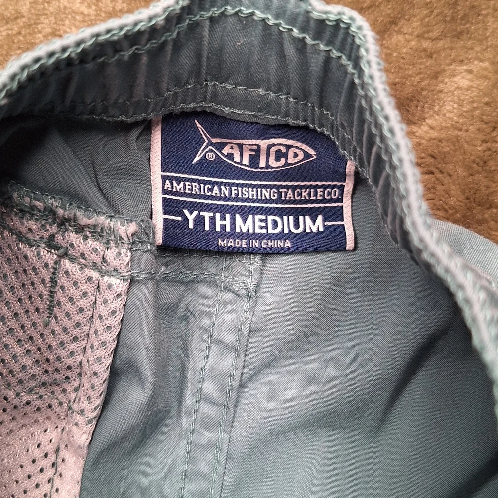 AFTCO‎ Youth Medium American Fishing Shorts Blue - Picture 2 of 6